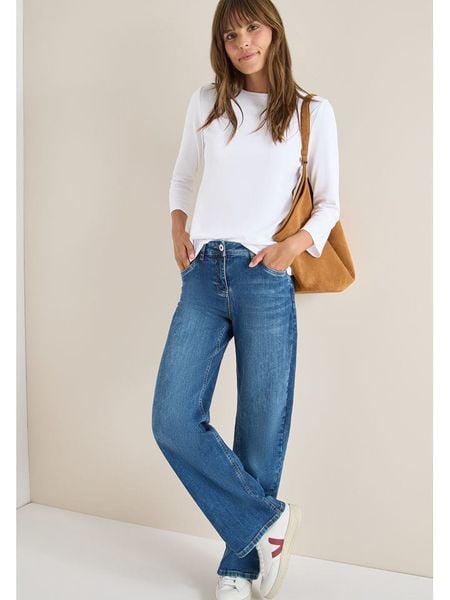 Cecil Koszulka w kolorze białym rozmiar: XL. Białe bluzki damskie Cecil, xl, bez wzorów, z bawełny, bez kołnierzyka. Za 78.66 zł.