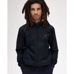 Kurtka męska Fred Perry Brentham. Niebieskie kurtki treningowe męskie Fred Perry, l, bez wzorów, z nylonu, trekkingowe. Za 799.10 zł.