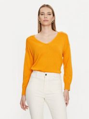 Morgan Sweter 241-MOLLI Pomarańczowy Regular Fit. Brązowe swetry klasyczne damskie Morgan, m, z bawełny, bez kołnierzyka. Za 229.99 zł.