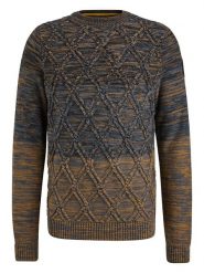 PME Legend Sweter w kolorze brązowo-niebieskim rozmiar: L. Brązowe swetry męskie PME Legend, l, bez wzorów, z bawełny, bez kołnierzyka. Za 219.60 zł.