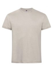 Clique New Classic-T T-shirt męski z bawełny, współczesny krój – Stone. Brązowe t-shirty męskie CLIQUE, m, bez wzorów, z bawełny, bez kołnierzyka. Za 87.37 zł.