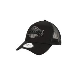Czapka z daszkiem New Era 9FORTY LA Los Angeles Lakers Trucker 12523911. Czarne czapki męskie New Era, bez wzorów, sportowe. Za 120.97 zł.