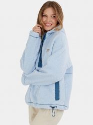 Bluza Damska Fundango Juniper Pile. Niebieskie bluzy z kapturem damskie Fundango, m, z materiału. Za 299.00 zł.