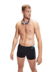 Speedo Kąpielówki "Eco+ Hyperboom" w kolorze czarno-błękitnym rozmiar: 6. Czarne kąpielówki męskie Speedo, bez wzorów, z materiału. Za 91.77 zł.