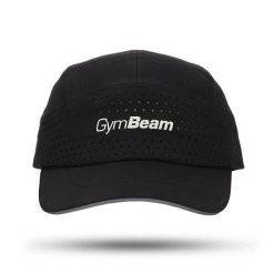 Czapka unisex sportowa przewiewna czarna Streamline. Czarne czapki męskie GYMBEAM, bez wzorów, z elastanu, sportowe. Za 59.90 zł.