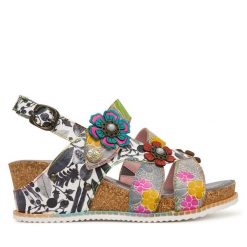 Sandały Laura Vita. Sandały damskie Laura Vita, bez wzorów, bez obcasa, na koturnie. Za 459.99 zł.