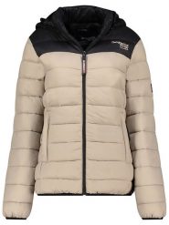 Geographical Norway Kurtka pikowana "Atikoclerc" w kolorze beżowym rozmiar: XXL. Brązowe kurtki damskie Geographical Norway, xxl, bez wzorów, bez kaptura. Za 158.10 zł.