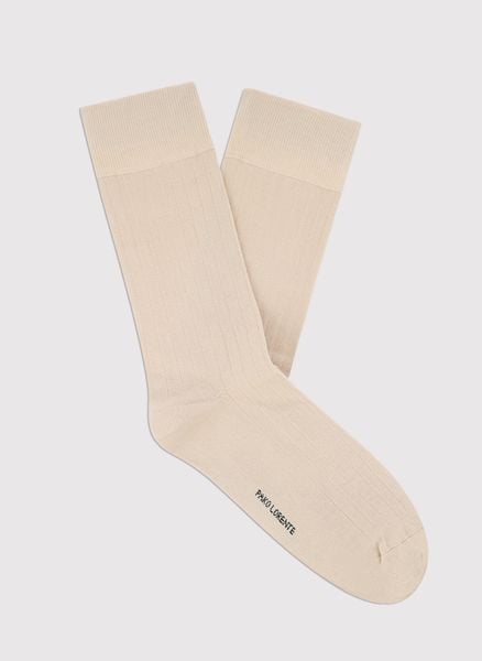 PAKO LORENTE - Gładkie beżowe skarpety w prążek. Brązowe skarpetki męskie Pako Lorente, bez wzorów. Za 39.99 zł.
