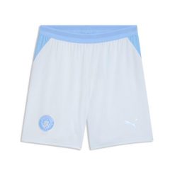 Męskie szorty Manchester City 26/27 PUMA. Niebieskie szorty męskie Puma, z materiału, bez kołnierzyka. Za 199.00 zł.