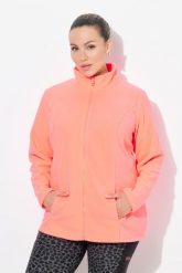 Damskie Bluza polarowa system modułowy do wpinania z recyklingu. Czerwone bluzy z kapturem damskie Ulla Popken, plus size, z materiału. Za 199.99 zł.