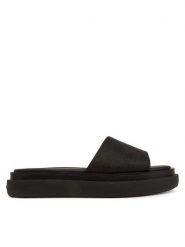 Calvin Klein Klapki Flatform Slide Jacq HW0HW02461 Czarny. Czarne klapki damskie CALVIN KLEIN, bez wzorów, z materiału, bez obcasa. Za 319.99 zł.