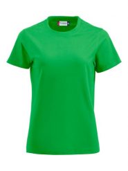 Clique Premium-T Women – damski T-shirt z bawełny, okrągły dekolt – apple green. Zielone t-shirty damskie CLIQUE, m, bez wzorów, z bawełny, bez kołnierzyka. Za 110.26 zł.