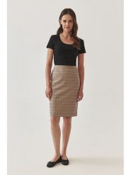 TATUUM Spódnica w kolorze brązowo-czarno-różowym rozmiar: 40. Brązowe spódniczki damskie Tatuum, bez wzorów, z podwyższonym stanem, mini, proste. Za 168.95 zł.