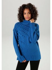 Aniston Sweter w kolorze niebieskim rozmiar: 38. Niebieskie golfy damskie Aniston, bez wzorów, bez ramiączek. Za 65.85 zł.