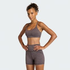 Biustonosz adidas All Me Light Support. Brązowe biustonosze sportowe damskie Adidas, bez wzorów, z elastanu. Za 201.00 zł.