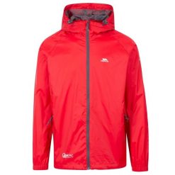 Kurtka Wodoodporna Unisex Dla Dorosłych Qikpac. Czerwone kurtki damskie Trespass, na wiosnę, l, bez wzorów, sportowe, bez kaptura. Za 164.99 zł.
