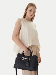 Guess Torebka Janie HWOS99 24060 Czarny. Czarne torebki klasyczne damskie Guess, z aplikacjami, ze skóry, bez dodatków. Za 411.99 zł.