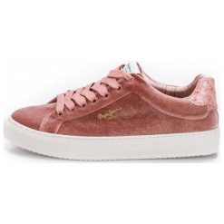 Pepe Jeans tenisówki damskie Adams Velour 37, różowe. Czerwone trampki i tenisówki damskie Pepe Jeans, bez wzorów, z jeansu. W wyprzedaży za 238.00 zł.