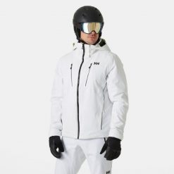 Kurtka narciarska Helly Hansen Alpha 4.0. Białe kurtki męskie Helly Hansen, m, bez wzorów, bez kaptura, narciarskie. W wyprzedaży za 1,641.00 zł.