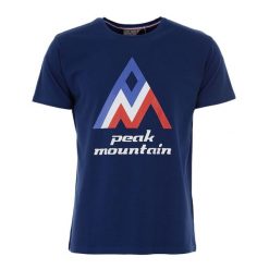 T-shirt Peak Mountain Cimes. Niebieskie t-shirty męskie Peak Mountain, m, bez wzorów, bez kołnierzyka. W wyprzedaży za 137.50 zł.