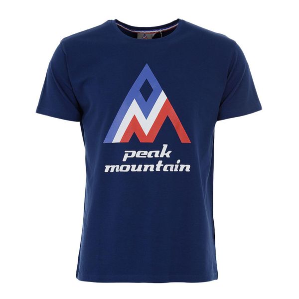 T-shirt Peak Mountain Cimes. Niebieskie t-shirty męskie Peak Mountain, m, bez wzorów, bez kołnierzyka. W wyprzedaży za 137.50 zł.