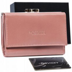 Portfel damski 4U Cavaldi RD-18-GCL j. różowy. Czerwone portfele damskie 4U Cavaldi, bez wzorów, ze skóry. Za 69.99 zł.