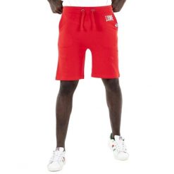 Męskie spodenki Leone 1947 Apparel. Czerwone szorty męskie LEONE 1947 APPAREL, l, z tkaniny, na fitness i siłownię. Za 85.88 zł.