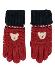Steiff Rękawiczki w kolorze czarno-czerwonym rozmiar: 92/98. Czarne rękawiczki dziecięce Steiff, ze splotem, bez ramiączek. Za 76.29 zł.
