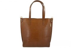 Shopperka skórzana BARBERINI'S j. brązowa 965-12. Brązowe shopper bag damskie Barberinis, bez wzorów, ze skóry, duże, bez dodatków. Za 377.99 zł.
