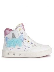 Geox Sneakersy J Skylin Girl J368WC 054AS C0653 M Biały. Białe buty sportowe dziewczęce Geox, bez wzorów, ze skóry, bez zapięcia. Za 169.99 zł.