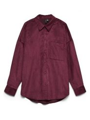 Vero Moda Koszula sztruksowa w kolorze bordowym rozmiar: XL. Czerwone koszule damskie Vero Moda, xl, bez wzorów, ze sztruksu, bez kołnierzyka, bez ramiączek. Za 119.95 zł.