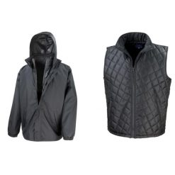 Męska Kurtka Core 3w1. Niebieskie kurtki męskie RESULT, m, bez wzorów, z materiału, eleganckie, z kapturem. Za 119.99 zł.