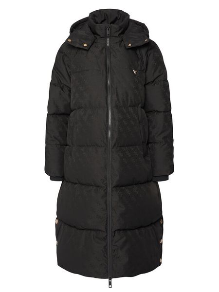 Guess Kurtka zimowa V5BL08 WGLW2 Czarny Regular Fit. Czarne kurtki damskie Guess, na zimę, l, z aplikacjami, z syntetyku, bez kaptura. Za 579.99 zł.