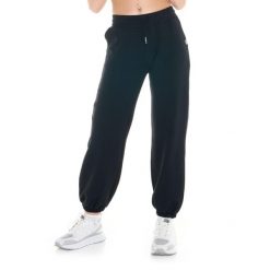 Damskie joggery Energy. Czarne spodnie dresowe damskie LEONE 1947 APPAREL, l, bez wzorów, z tkaniny. Za 124.20 zł.