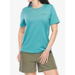 Koszulka szybkoschnąca damska Columbia Wild Springs. Zielone bluzki sportowe damskie Columbia, bez kołnierzyka, bez ramiączek. Za 109.99 zł.