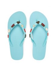 Banana Moon Japonki Luceros Tahuata JSR24 Turkusowy. Niebieskie klapki damskie Banana Moon, bez wzorów, z materiału, bez obcasa. Za 229.99 zł.