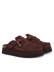 D.Franklin Klapki DFSH414005 Brązowy. Brązowe klapki damskie D.Franklin, bez wzorów, ze skóry, bez obcasa. Za 569.99 zł.