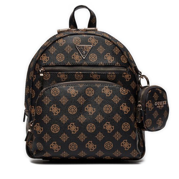 Plecak Guess. Brązowe plecaki damskie Guess, z aplikacjami. Za 509.99 zł.