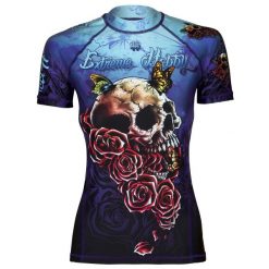 Koszulka Sportowa Damska do fitness Rasguard MMA EXTREME HOBBY SKULL 2. Niebieskie bielizna termoaktywna damska EXTREME HOBBY, l, bez wzorów, z bawełny, bez ramiączek. Za 199.00 zł.