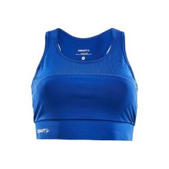 Koszulka treningowa damska Craft Sport-bh Top Rus. Niebieskie topy sportowe damskie Craft, m, bez wzorów, z materiału, bez ramiączek. Za 169.99 zł.