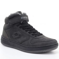 Buty sportowe męskie wysokie ocieplane ciemno szare Lotto 2400192U 1119. Szare buty sportowe na co dzień damskie Lotto, ze skóry ekologicznej, bez zapięcia. Za 179.99 zł.