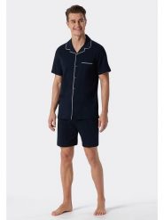 Schiesser Piżama w kolorze granatowym rozmiar: 60. Niebieskie piżamy męskie Schiesser, bez wzorów, z bawełny, bez ramiączek. Za 170.07 zł.