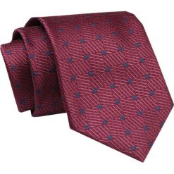 Męski Krawat - ALTIES - Klasyczny - Ciemnoczerwony, Geometryczny Motyw. Czerwone krawaty i muchy męskie Alties, bez wzorów, z tkaniny, eleganckie. Za 49.00 zł.