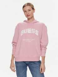 Guess Bluza V2YQ02 FL04D Różowy Regular Fit. Czerwone bluzy bez kaptura damskie Guess, s, z bawełny. Za 399.99 zł.