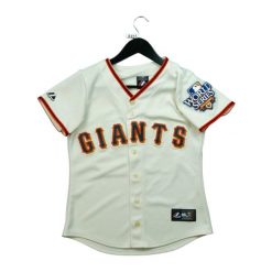 Second life - Majestic San Francisco Giants MLB Koszulka - Jak nowy. Brązowe bluzki sportowe damskie MAJESTIC SPORT, bez kołnierzyka, bez ramiączek. Za 203.00 zł.