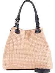 Lia Biassoni Skórzana torebka w kolorze beżowym - 34 x 29 x 21 cm rozmiar: onesize. Brązowe torebki klasyczne damskie Lia Biassoni, bez wzorów, z materiału, bez dodatków. Za 260.99 zł.