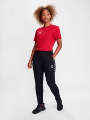 Koszulka damska Hummel Authentic. Czerwone t-shirty damskie HUMMEL, l, bez wzorów, z bawełny, bez kołnierzyka. Za 190.00 zł.