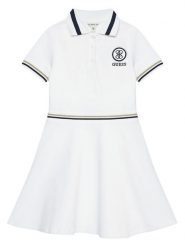 Guess Sukienka codzienna J6RK10 K7064 Biały Regular Fit. Białe sukienki dziewczęce Guess, z aplikacjami, z bawełny, bez ramiączek. Za 229.99 zł.