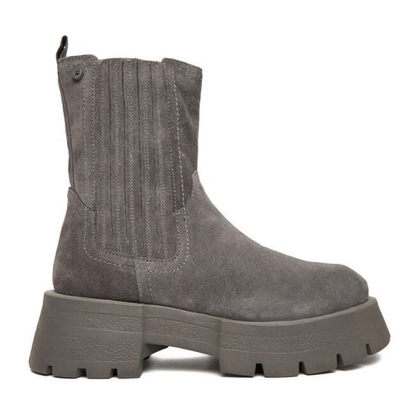 Botki G-Star Raw. Szare botki damskie G-Star Raw, retro, bez obcasa, na płaskiej podeszwie, bez zapięcia. Za 379.99 zł.