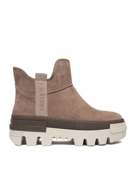 G-Star Raw Botki CEO-WI16-PATTRICK-02 Szary. Szare botki damskie G-Star Raw, ze skóry, retro, bez obcasa, na płaskiej podeszwie, bez zapięcia. Za 379.99 zł.